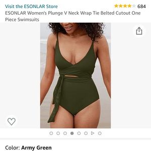 ONE PIECE FRONT TIE SWIMSUIT SIZE L